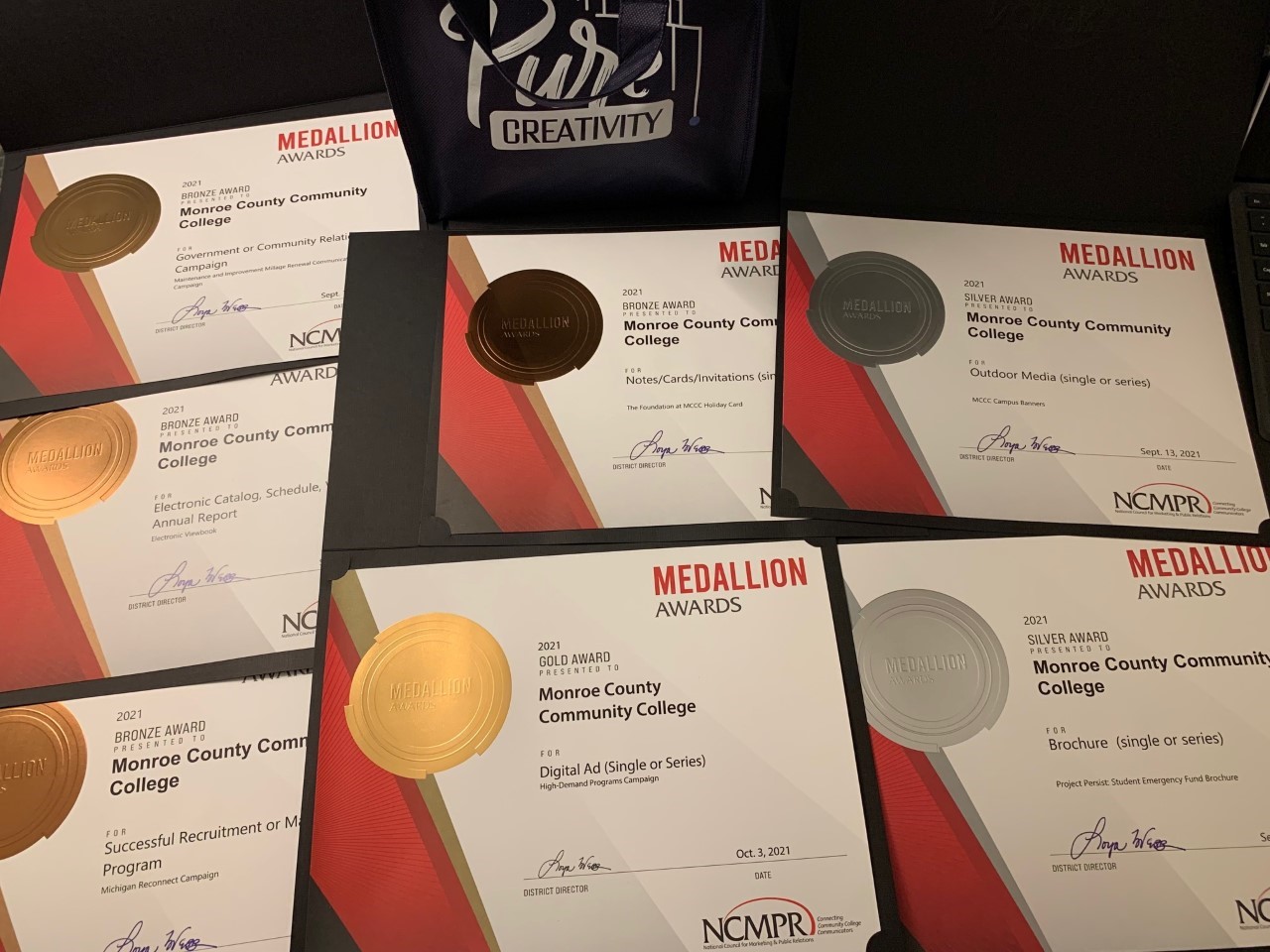 MCCC WINS 7 MEDALLION AWARDS FOR OUTSTANDING ACHIEVEMENT IN COMMUNITY